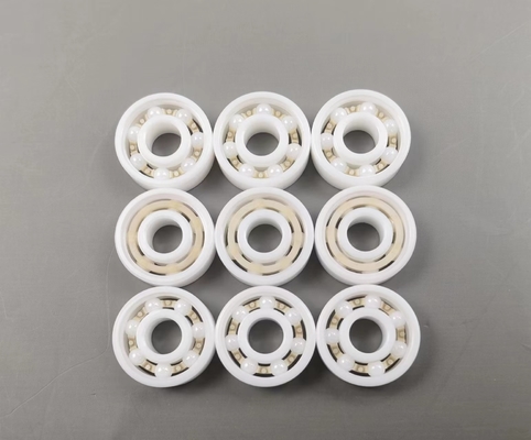608-2rs Ceramiczne łożyska kulkowe z gumową uszczelką lub uszczelką Ptfe Peek lub nylonową klatką